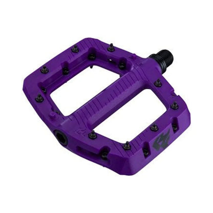 RaceFace Chester Pedals - Platform, Composite, 9/16", Small, Purple (Bicycle Pedals) – front profile