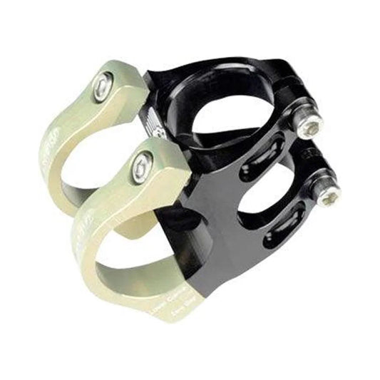 Renthal Apex Stem - 31mm, 31.8 Clamp, +/-6, 1 1/8", Aluminum, Black/Gold (Bicycle Stems) – studio product photo
