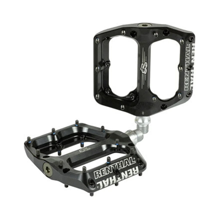 Renthal Revo-F Pedals - Platform, 9/16", Black, 100 x 104mm (Bicycle Pedals) – showcase image