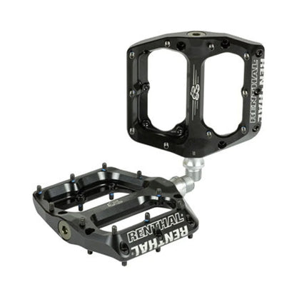 Renthal Revo-F Pedals - Platform, 9/16", Black, 100 x 104mm (Bicycle Pedals) – showcase image
