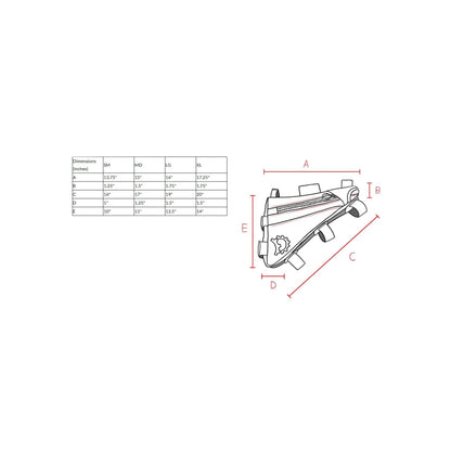 Revelate Designs Rifter Frame Bag, Black (Bicycle Bags & Panniers) – close-up detail