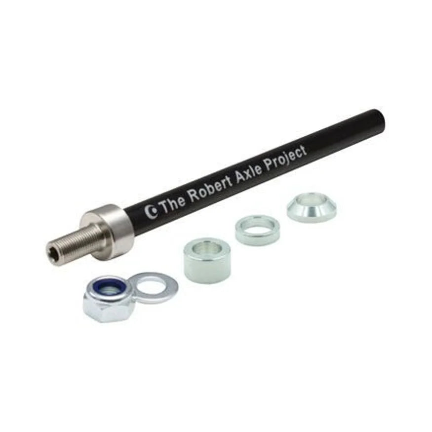 Robert Axle Project Kid Trailer 12mm Thru Axle, Length: 175 or 183mm Thread: 1.0mm – studio product photo