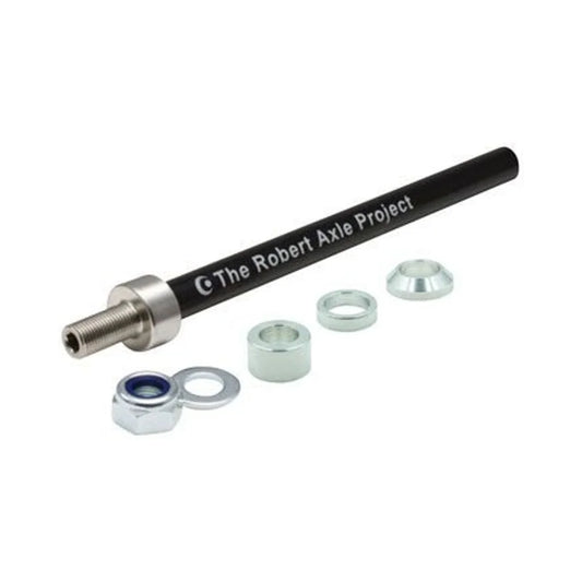 Robert Axle Project Kid Trailer 12mm Thru Axle, Length: 175 or 183mm Thread: 1.0mm – studio product photo