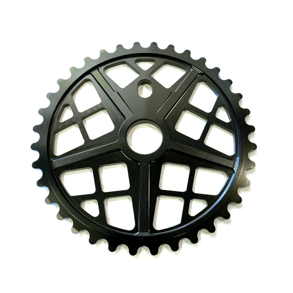 S&M Motoman Sprocket - Gloss Black - 30T (Bicycle Chainrings) – studio product photo