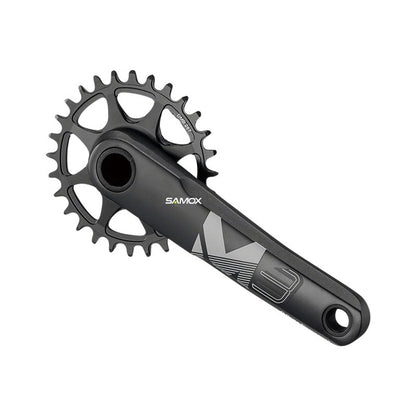 Samox M3 Crankset - 170mm, 10-12 Speed, 32t, 3-Bolt Direct Mount, 24mm Spindle, Black (Bicycle Cranks) – close-up detail