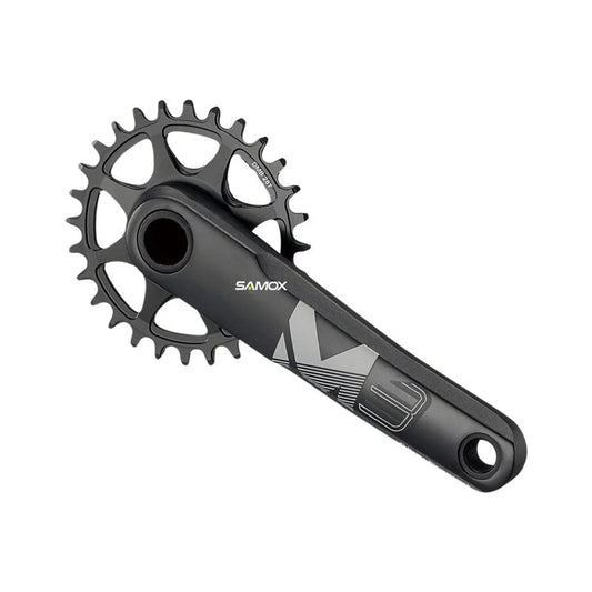 Samox M3 Crankset - 170mm, 10-12 Speed, 32t, 3-Bolt Direct Mount, 24mm Spindle, Black (Bicycle Cranks) – close-up detail