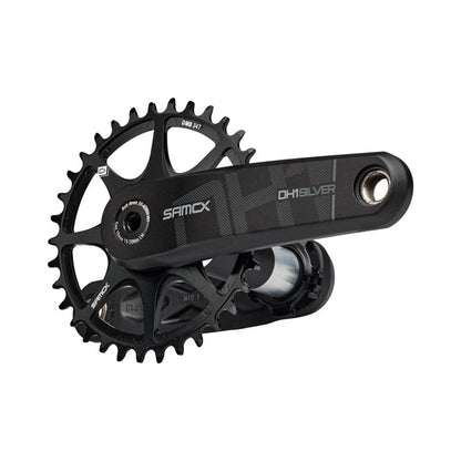 Samox Silver DH-1 Crankset - 155mm, 3-Bolt Direct Mount 34t Chainring, 28.99mm (DUB Type) Spindle, Black – Samox Silver DH-1 Crankset - 155mm, 3-Bolt Direct Mount 34t Chainring, 28.99mm (DUB Type) Spindle, Black (Bicycle Cranks) (view 2 of 4)
