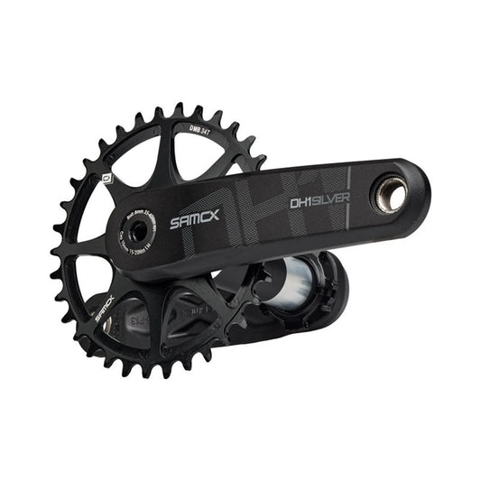 Samox Silver DH-1 Crankset - 155mm, 3-Bolt Direct Mount 34t Chainring, 28.99mm (DUB Type) Spindle, Black – Samox Silver DH-1 Crankset - 155mm, 3-Bolt Direct Mount 34t Chainring, 28.99mm (DUB Type) Spindle, Black (Bicycle Cranks) (view 2 of 4)