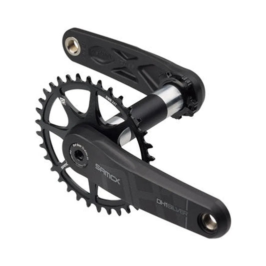 Samox Silver DH-1 Crankset - 155mm, 3-Bolt Direct Mount 34t Chainring, 28.99mm (DUB Type) Spindle, Black – Samox Silver DH-1 Crankset - 155mm, 3-Bolt Direct Mount 34t Chainring, 28.99mm (DUB Type) Spindle, Black (Bicycle Cranks)