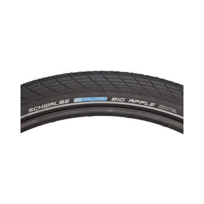 Schwalbe Big Apple Tire - 700 x 50, Clincher, Wire, Black/Reflective, Active, SBC, K-Guard (Bicycle Tires) – front profile