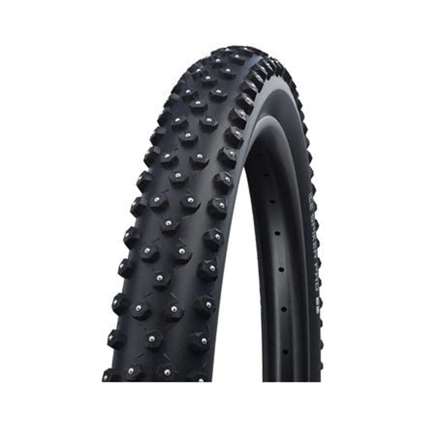 Schwalbe Ice Spiker Pro Tire - 27.5 x 2.6, Tubeless, Folding, Black, Performance, RaceGuard, Double Defense, 344 Aluminum Studs – Schwalbe Ice Spiker Pro Tire - 27.5 x 2.6, Tubeless, Folding, Black, Performance, RaceGuard, Double Defense, 344 Aluminum