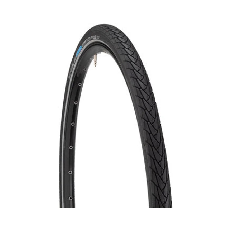 Schwalbe Marathon Plus Tire - 26 x 1.75, Clincher, Wire, Black/Reflective, Performance Line (Bicycle Tires) – detail angle
