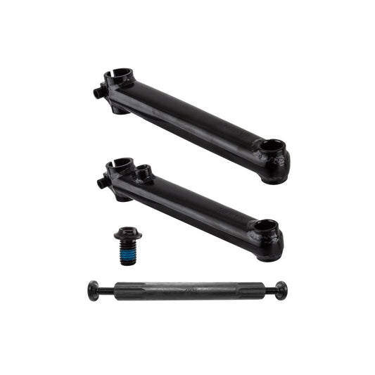 SE Bikes Rad Series BMX Crank Arm Set - 19mm, Black (Bicycle Cranks) – front profile