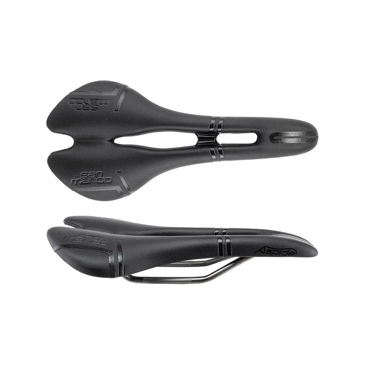 Selle Macro Selle San Marco Aspide Short Open-Fit Racing Saddle - Manganese, Black, Men's, Narrow (Bicycle Saddles) – detail