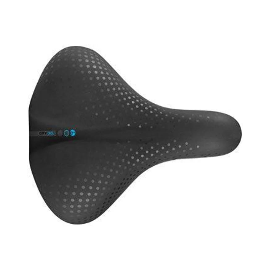 Selle San Marco City Gel Saddle - Steel, Black, Men's, Large (Bicycle Saddles) – studio product photo
