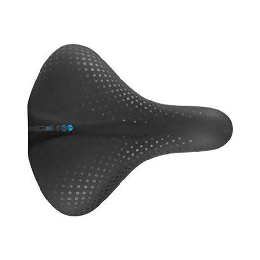 Selle San Marco City Gel Saddle - Steel, Black, Men's, Large (Bicycle Saddles) – studio product photo