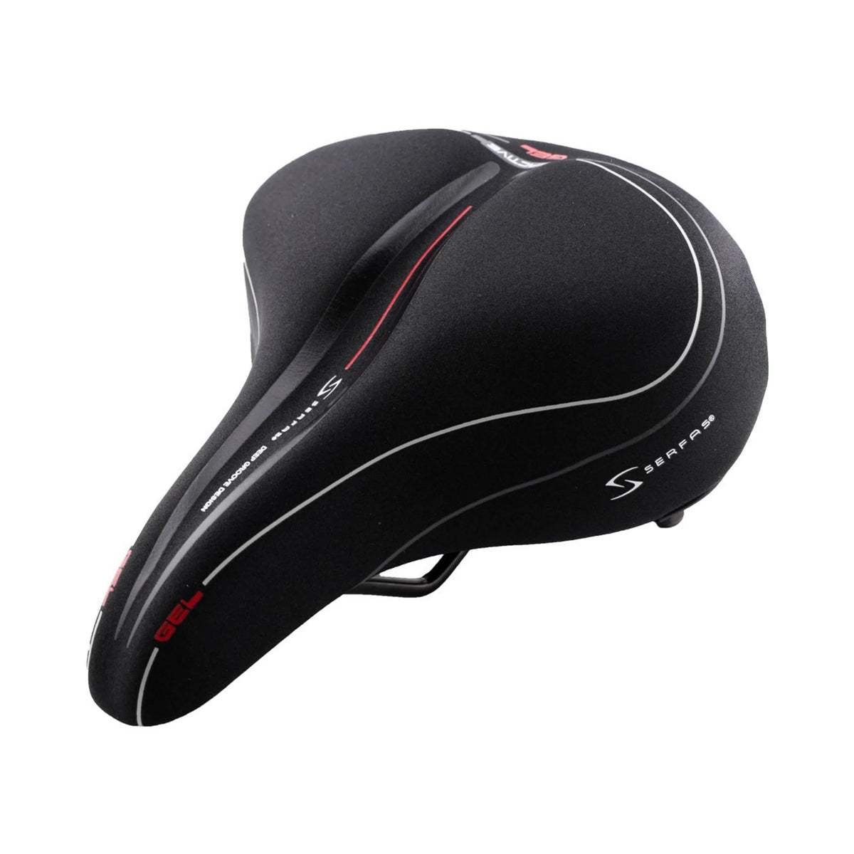 Serfas CR-762 Cruiser w/ Lycra Cover Seat (Bicycle Saddles) – front profile