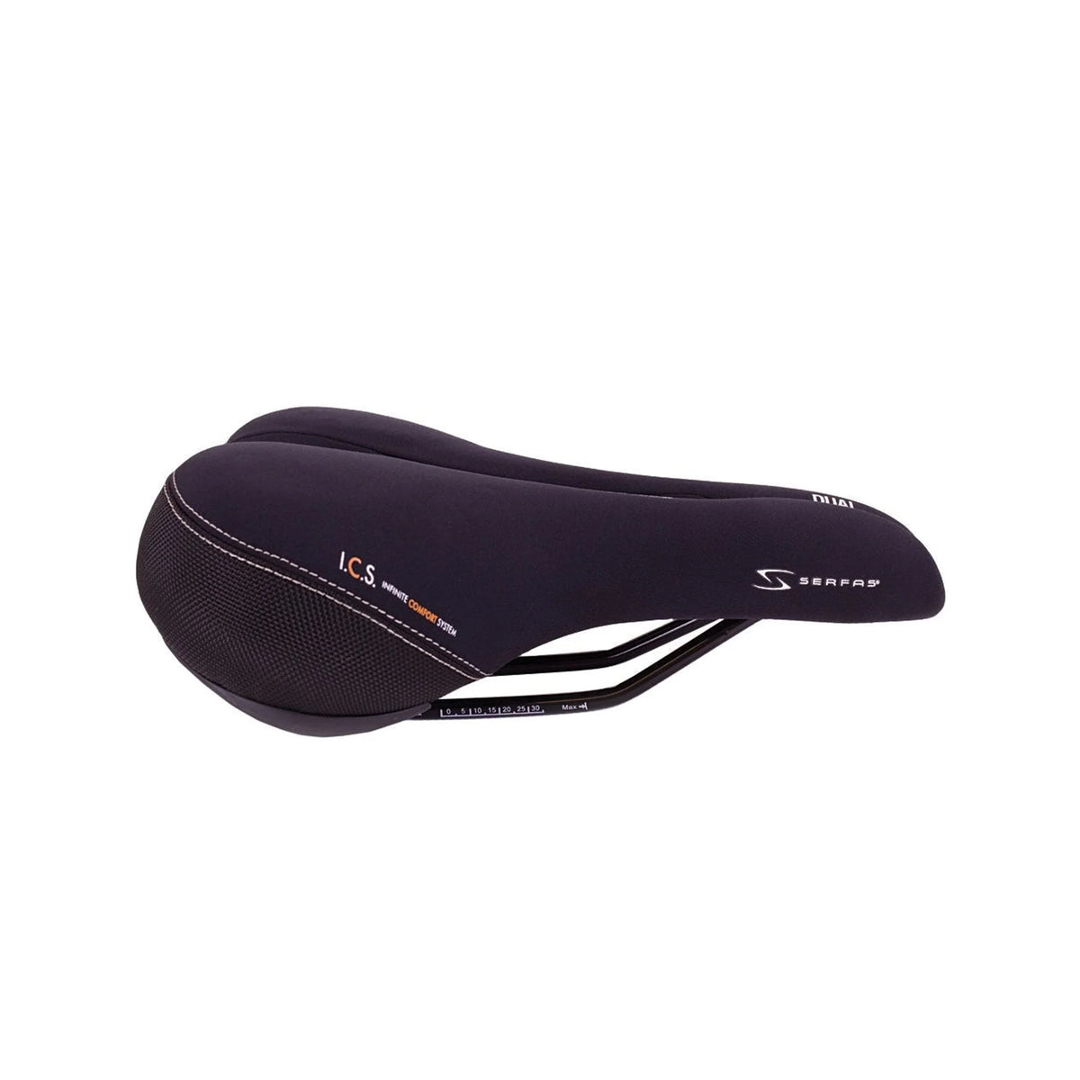 Serfas DDL-CT Dual Density® Women’s Comfort W/Cutout & Lycra Cover Saddle (Bicycle Saddles) – studio photo (view 8 of 9)