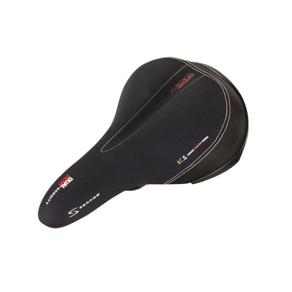 Serfas DDM-200 Dual Density® Men’s Comfort w/ Lycra Cover Saddle (Bicycle Saddles) – front profile