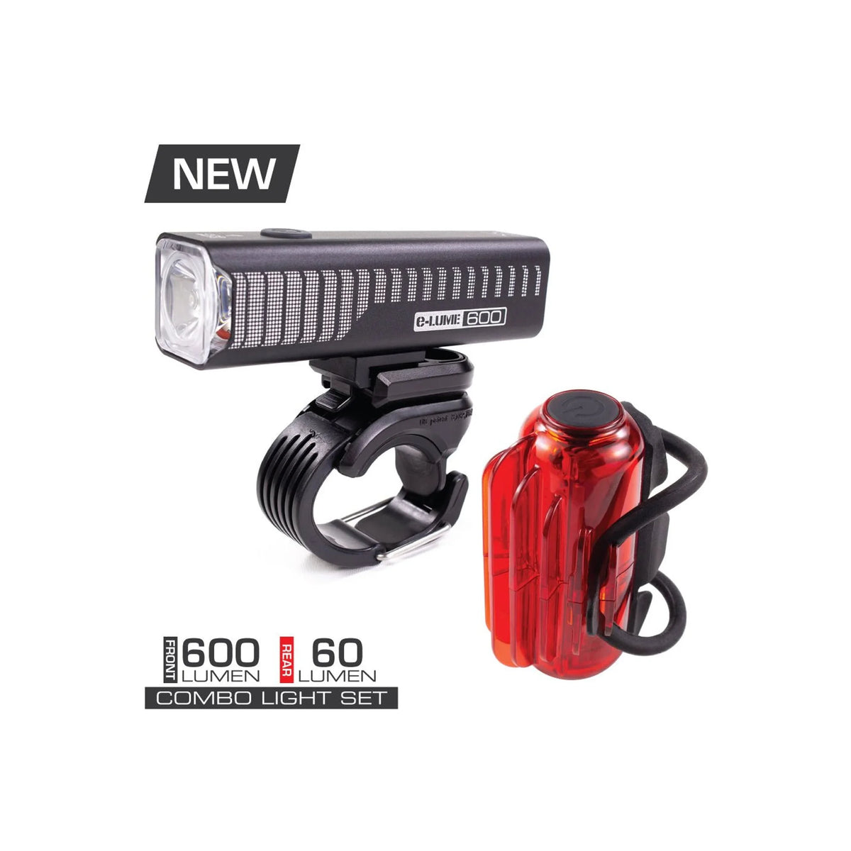 Serfas ESM-600 Combo Light USM-600/UTM-60 Combo Light Kit (Bicycle Lights) – studio photo