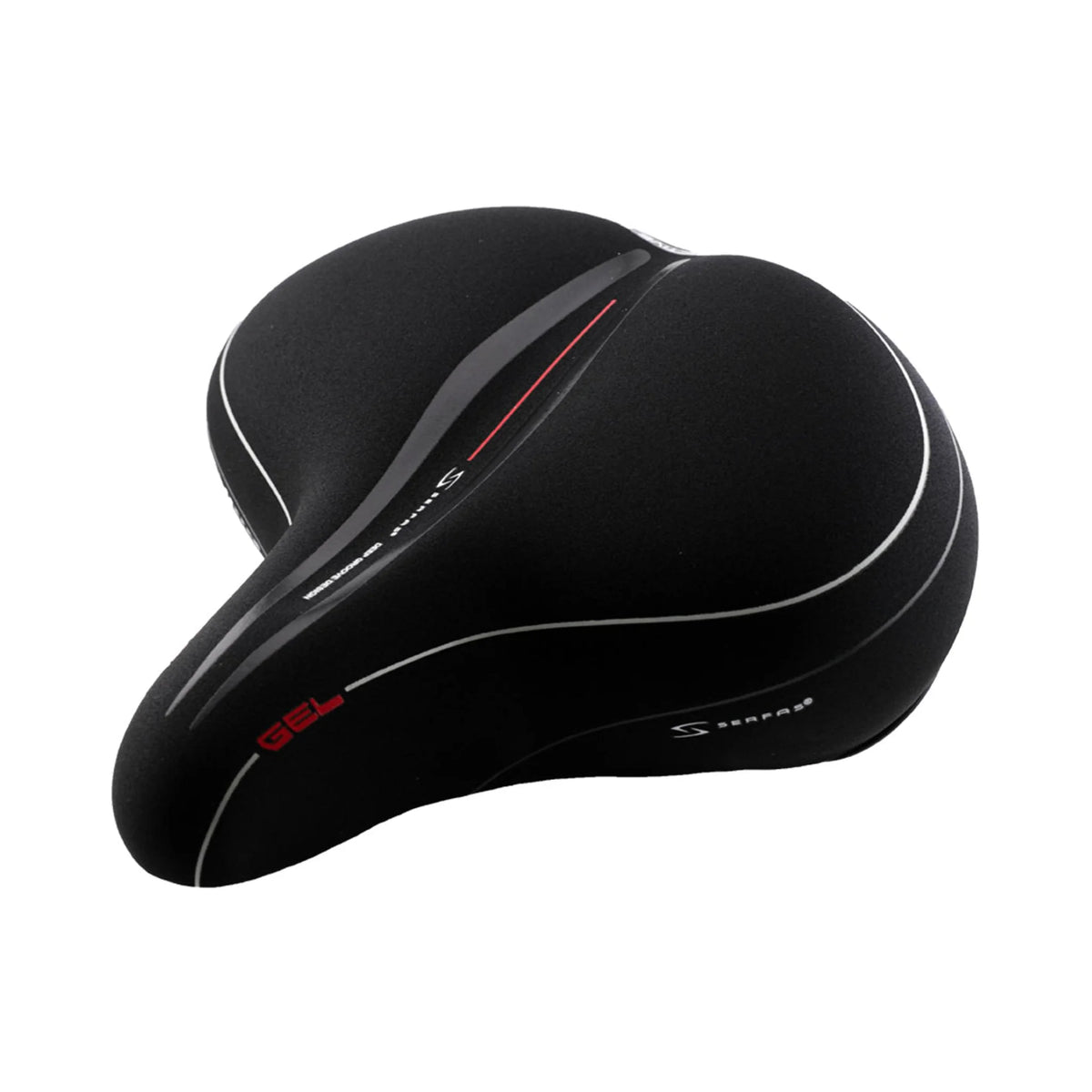 Serfas FS-CR Full Suspension Cruiser w/ Lycra Cover Saddle (Bicycle Saddles) – showcase image