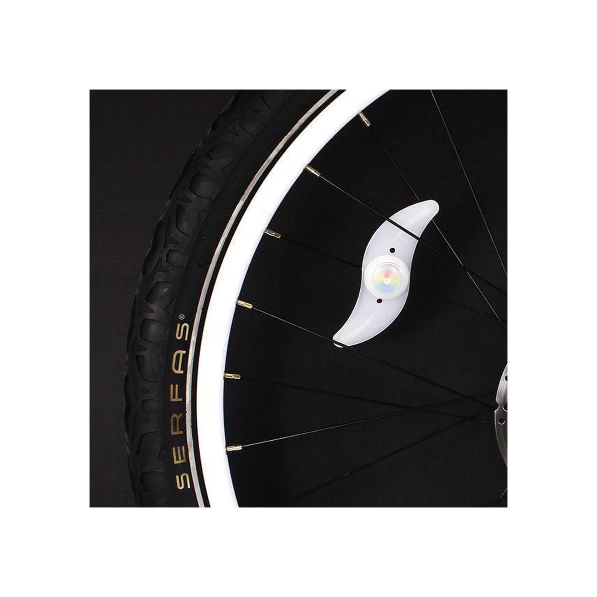 Serfas SPK Spoke Light - MultiColor (Bicycle Lights) – detail angle
