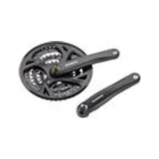 Shimano Acera FC-M371-L Crankset - 175mm, 9-Speed, 48/36/26t, Riveted, Square Taper JIS Spindle Interface, Black (Bicycle