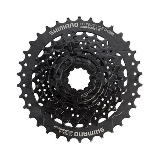 Shimano Altus CS-HG31 Cassette - 8 Speed, 11-34t, Black, Mega Range (Bicycle Cassettes & Freewheels) – studio product photo