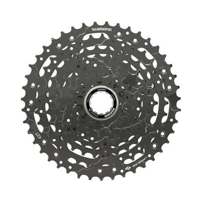 Shimano CUES CS-LG400-10 Cassette - 10 Speed, 11-43t, LINKGLIDE, Black (Bicycle Cassettes & Freewheels) – detail angle