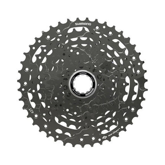 Shimano CUES CS-LG400-10 Cassette - 10 Speed, 11-43t, LINKGLIDE, Black (Bicycle Cassettes & Freewheels) – detail angle