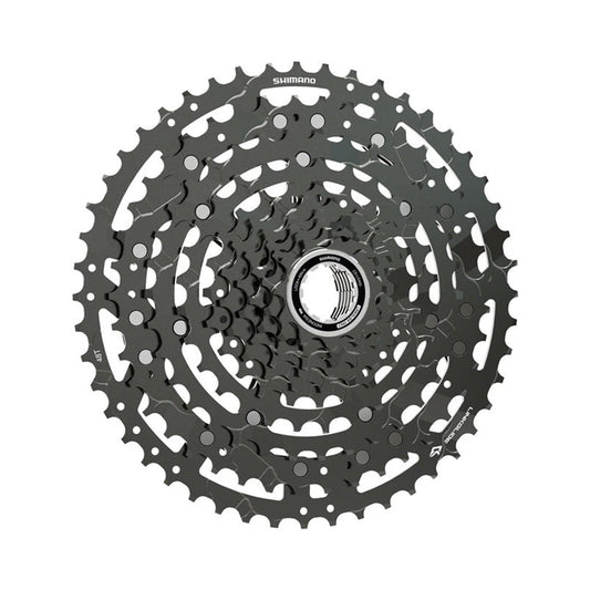 Shimano CUES CS-LG400-10 Cassette - 10-Speed, 11-48t, LINKGLIDE, Black (Bicycle Cassettes & Freewheels) – detail angle