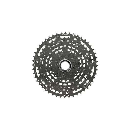 Shimano CUES CS-LG400-10 Cassette - 10-Speed, 11-48t, LINKGLIDE, Black (Bicycle Cassettes & Freewheels) – front profile