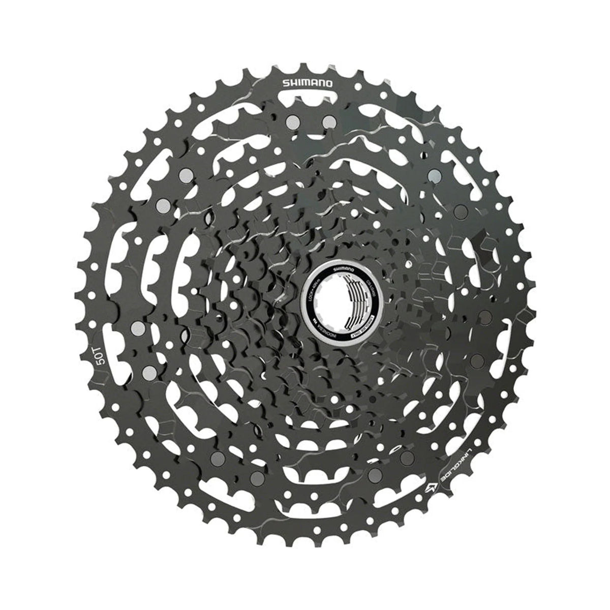 Shimano CUES CS-LG400-11 Cassette - 11 Speed, 11-50t, LINKGLIDE, Black (Bicycle Cassettes & Freewheels) – showcase image