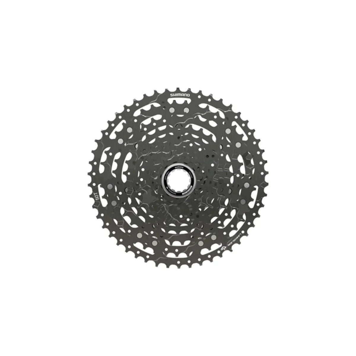 Shimano CUES CS-LG400-11 Cassette - 11 Speed, 11-50t, LINKGLIDE, Black (Bicycle Cassettes & Freewheels) – front profile
