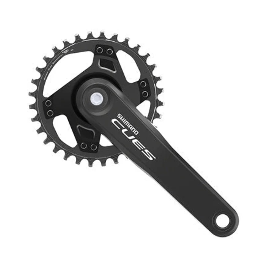 Shimano CUES FC-U4000-1 Crankset - 175mm, 9/10/11-Speed, 32t, Riveted, Square Taper JIS Spindle Interface, Black – Shimano CUES FC-U4000-1 Crankset - 175mm, 9/10/11-Speed, 32t, Riveted, Square Taper JIS Spindle Interface, Black (Bicycle