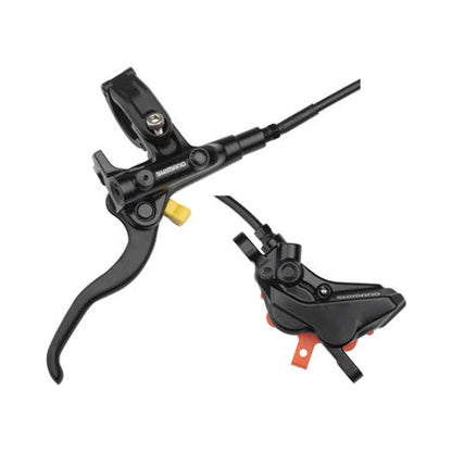 Shimano Deore BL-M4100/BR-MT420 Disc Brake and Lever - Rear, Hydraulic, Resin Pads, Gray (Bicycle Brake Sets) – close-up
