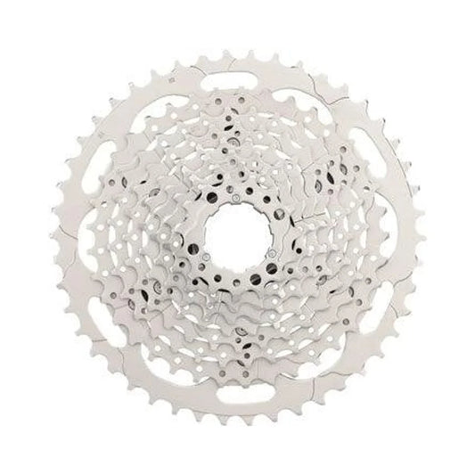 Shimano Deore CS-M4100-10 Cassette - 10-Speed, 11-46t, Silver (Bicycle Cassettes & Freewheels) – studio product photo