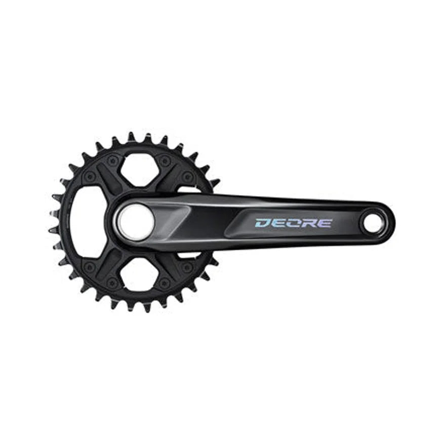 Shimano Deore FC-M6100-1 Crankset - 175mm, 12-Speed, 32t, Black (Bicycle Cranks) – studio product photo