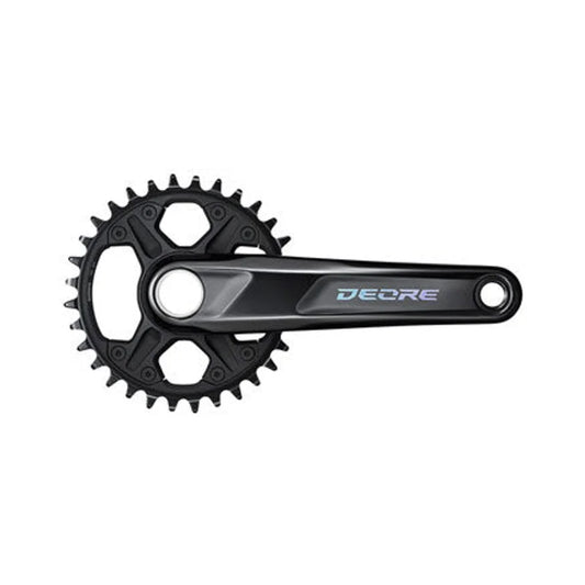 Shimano Deore FC-M6100-1 Crankset - 175mm, 12-Speed, 32t, Black (Bicycle Cranks) – studio product photo