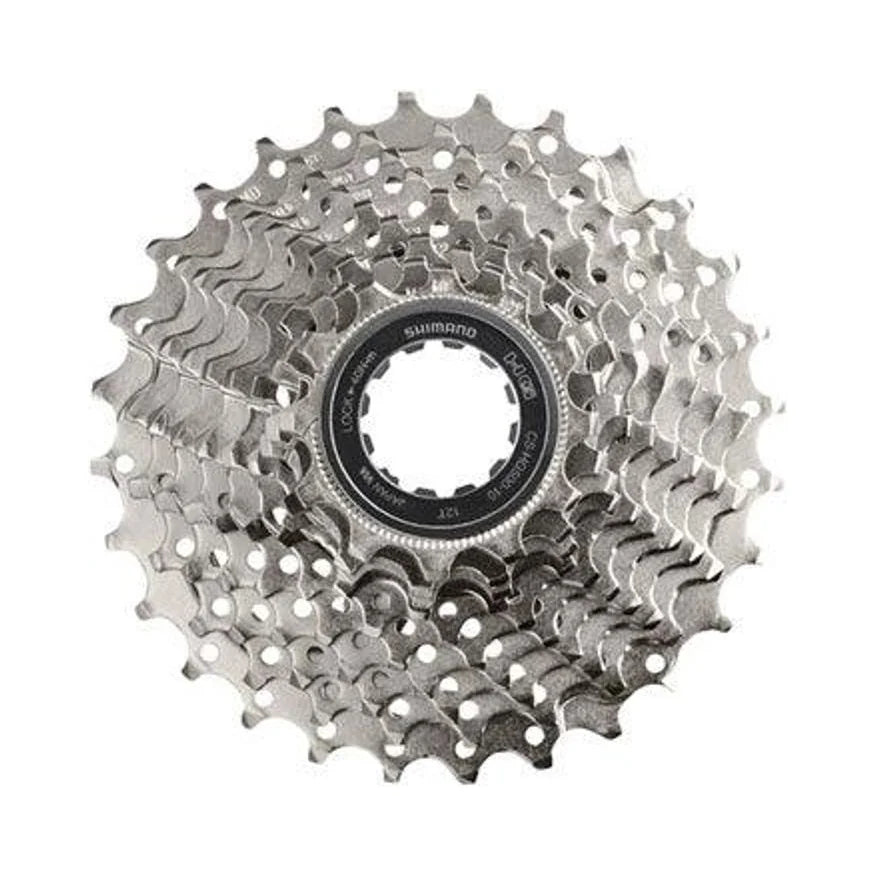 Shimano Deore M6000 CS-HG500 Cassette - 10 Speed, 11-32t, Silver (Bicycle Cassettes & Freewheels) – studio product photo