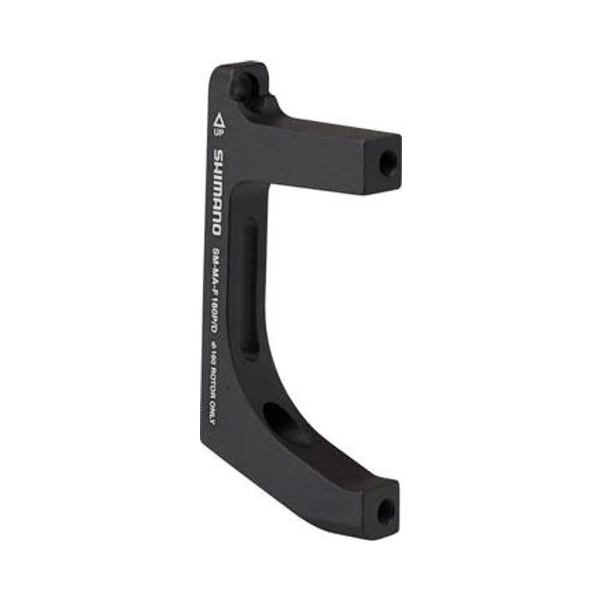 Shimano F160P/D Disc Brake Adaptor for 160mm Rotor, 74mm Caliper, Flat- Mount Fork – studio product photo