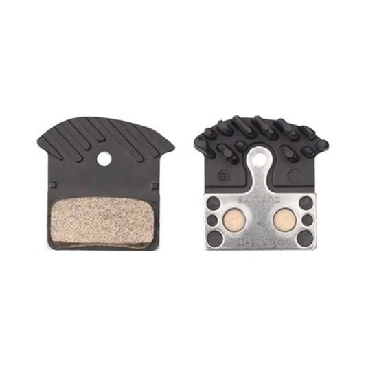 Shimano J04C-MF Disc Brake Pads and Springs - Metal Compound, Finned Alloy and Stainless Steel Back Plate, One Pair – studio