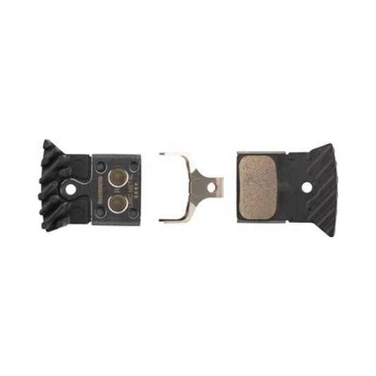 Shimano L04C-MF Disc Brake Pads and Springs - Metal Compound, Finned Alloy and Stainless Steel Back Plate, One Pair – studio