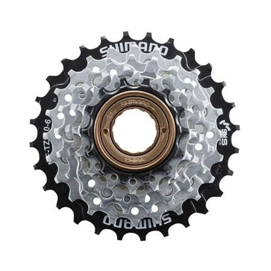 Shimano MF-TZ510-6-CP Multi-Speed Freewheel - 6-Speed, 14-28t (Bicycle Cassettes & Freewheels) – studio product photo (2)