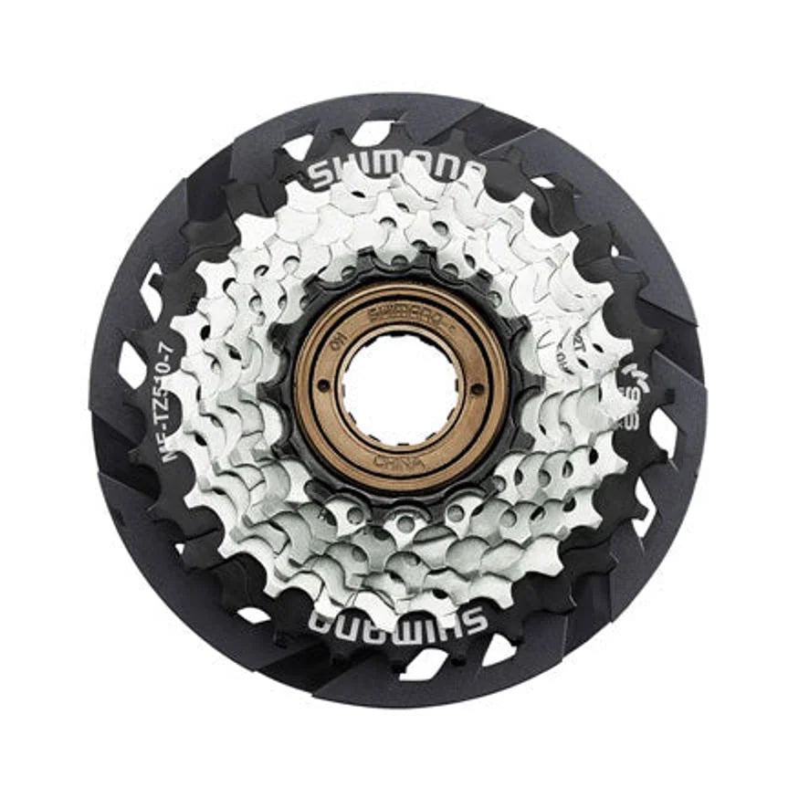 Shimano MF-TZ510-7-CP Multi-Speed Freewheel - 7-Speed, 14-28t (Bicycle Cassettes & Freewheels) – studio product photo