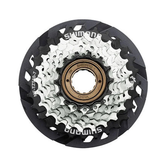 Shimano MF-TZ510-7-CP Multi-Speed Freewheel - 7-Speed, 14-28t (Bicycle Cassettes & Freewheels) – studio product photo