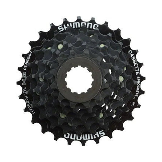 Shimano Tourney CS-HG200 Cassette - 7 Speed, 12-28t, Black (Bicycle Cassettes & Freewheels) – studio product photo