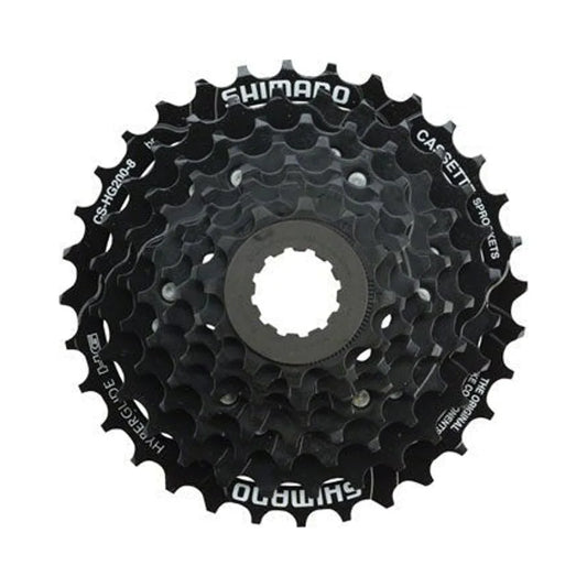 Shimano Tourney CS-HG200 Cassette - 8 Speed, 12-32t, Black (Bicycle Cassettes & Freewheels) – studio product photo