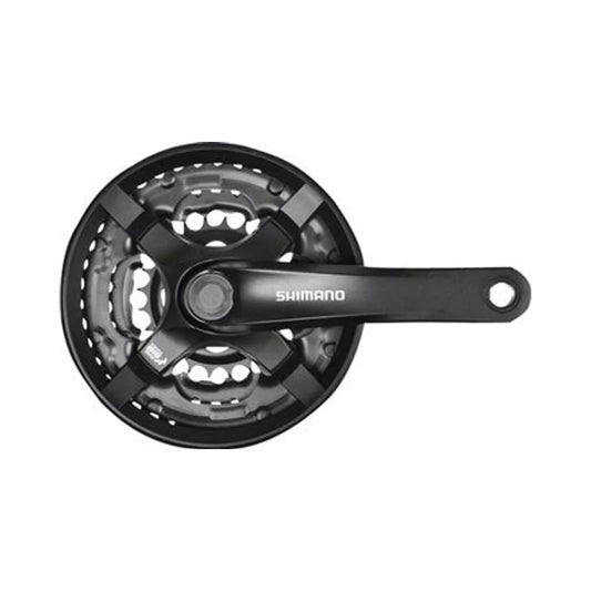 Shimano Tourney FC-TY501 Crankset - 170mm, 6/7/8-Speed, 48/38/28t, Riveted, Square Taper JIS Spindle Interface, Black – Shimano Tourney FC-TY501 Crankset - 170mm, 6/7/8-Speed, 48/38/28t, Riveted, Square Taper JIS Spindle Interface, Black