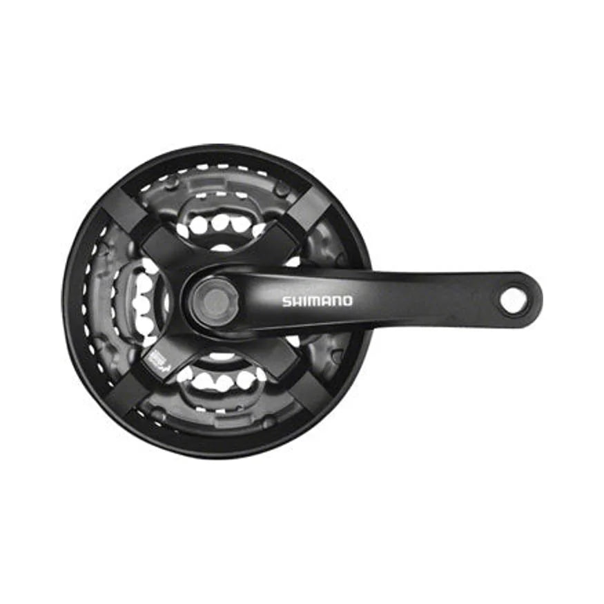 Shimano Tourney FC-TY501 Crankset - 175mm, 6/7/8-Speed, 42/34/24t, Riveted, Square Taper JIS Spindle Interface, Black – Shimano Tourney FC-TY501 Crankset - 175mm, 6/7/8-Speed, 42/34/24t, Riveted, Square Taper JIS Spindle Interface, Black